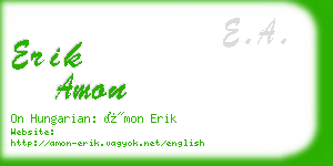 erik amon business card